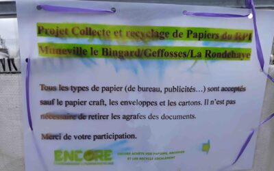 Projet collecte et recyclage de Papiers du RPI à l’école de Geffosses