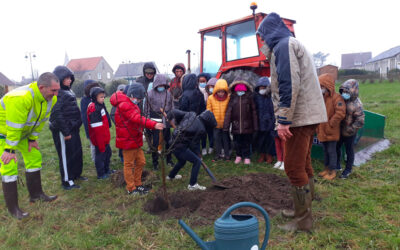 Une initiative pédagogique « verte » avec un jardin fruitier entretenu à Geffosses par les enfants