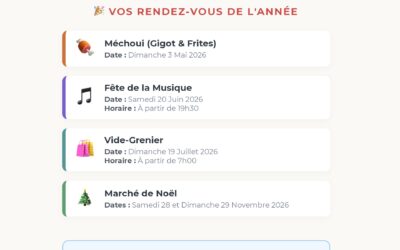Activités 2026 Comité des fêtes Geffosses