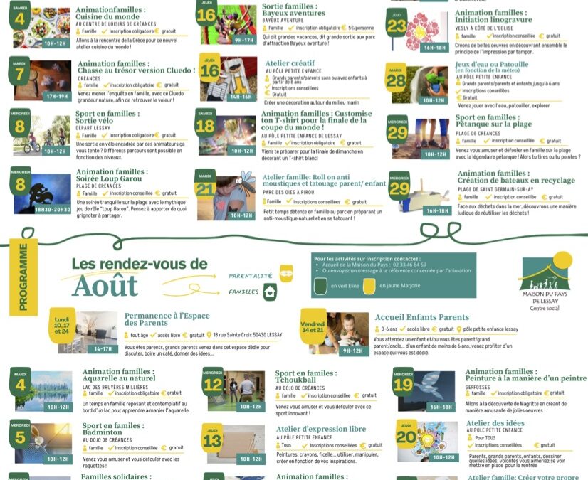 Programme d&rsquo;été familles et parentalité
